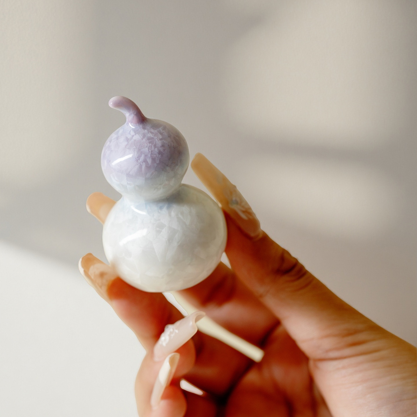 Moji Crystal Glaze Ceramic Colorful Gourd Tea Pet Ornaments Home Accessories Creative Tea Ceremony Accessories Decorative Ornaments