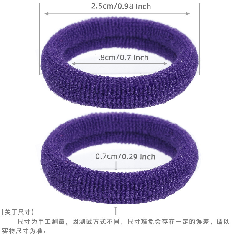 New 2.5cm color ring girl small towel ring 100 bird bag bullet hair rope hair ring