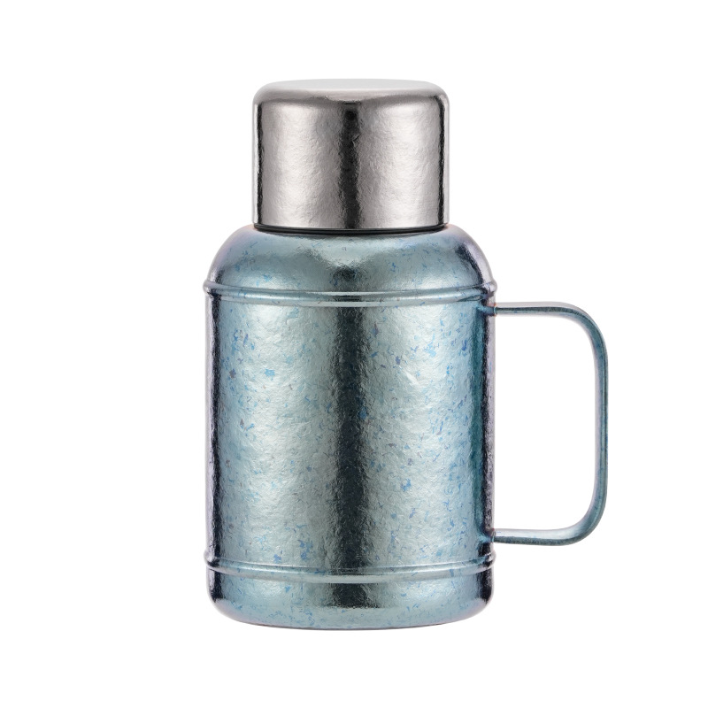 Pure Titanium Tea Brewing Thermos, Antibacterial, Keeps White Tea Fresh, One Pot with Three Cups, 600ml Tea Brewing Pot, Temperature Display Inside and Outside, Titanium Pot