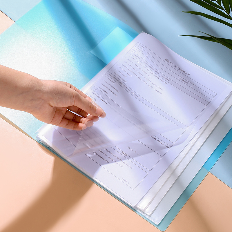 A4 Information Booklet Multi-Layer Transparent Insert Folder Student Test Paper Storage Folder Pregnancy Test Storage Booklet Processing and Customization