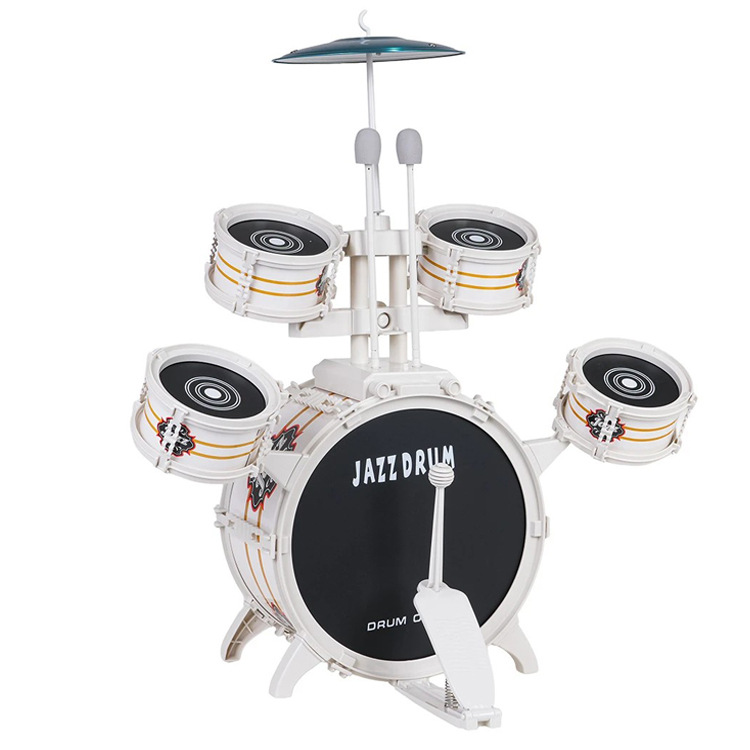 Children's Jazz Drum Multi-Drum Percussion Instrument Set with Stool Drum Set Early Education Music Toys Factory Direct Sale