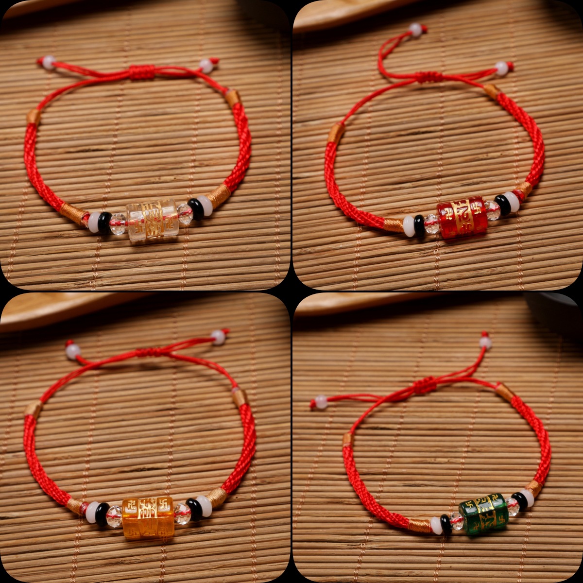 Красный веревочный браслет на год рождения