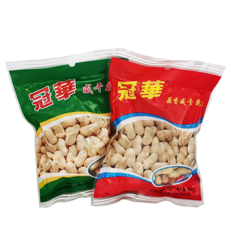 Guanhua garlic peanut 100g salted dried peanut crispy shelled peanut wine peanut snack wholesale