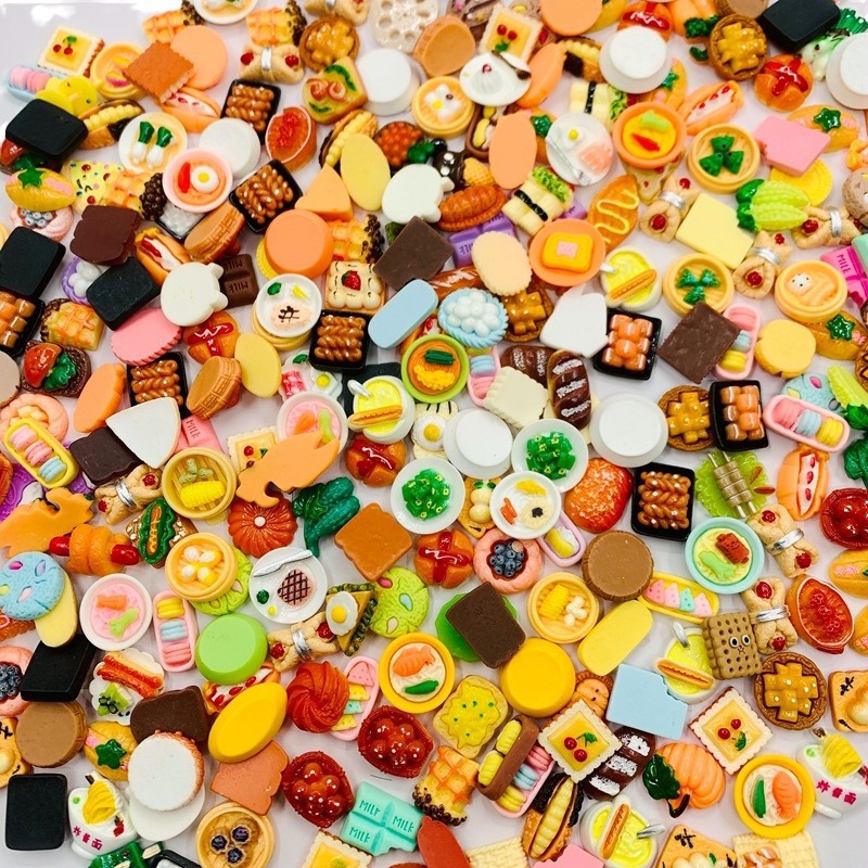 New Hot-Selling Lucky Bag Miniature Food Toy Large Mixed Model Wholesale DIY Cream Glue Jewelry Material Resin Accessories