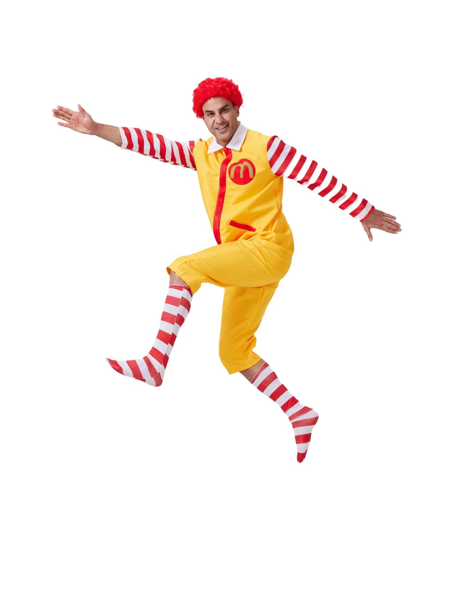 Cross-Border In-Stock Halloween Costume Retro Cos Outfit Masquerade Clown Men's Jumpsuit Without Wig