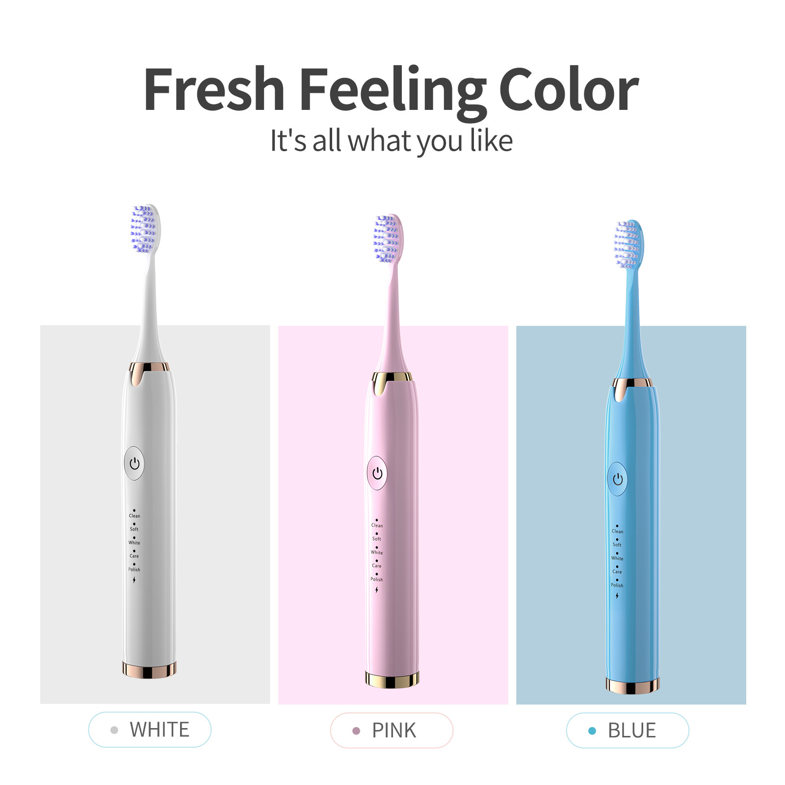Cross-Border Smart Sonic Electric Toothbrush Couple USB Fast Charging Charging Full Body Washable Magnetic Levitation Toothbrush