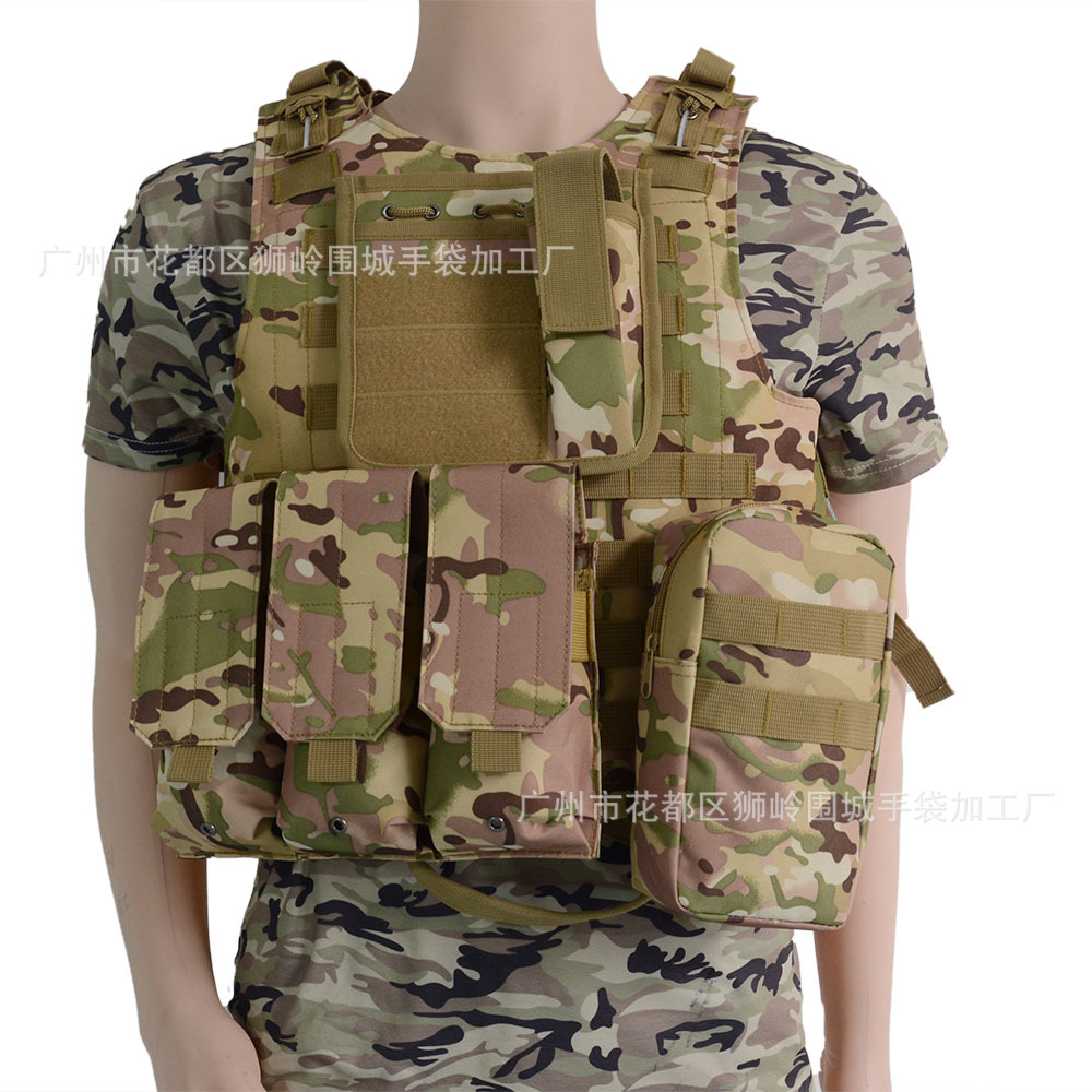 Amphibious Tactical Vest Python Pattern Camouflage Molle System Cycling Sports Outdoor Tactical Vest Real Cs