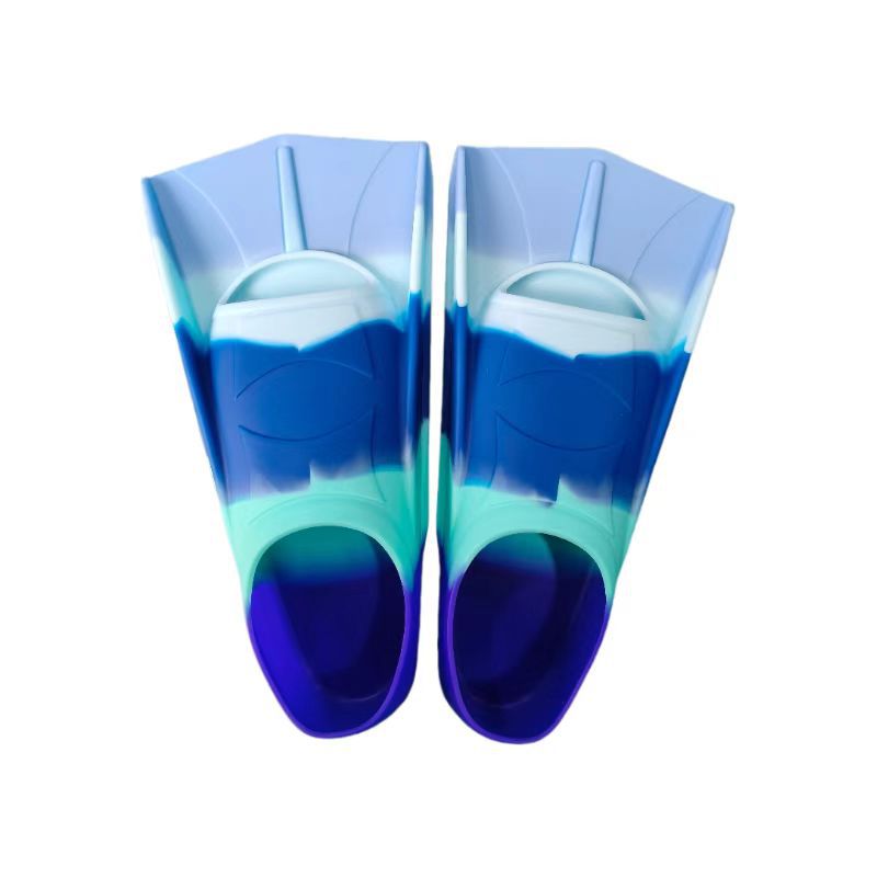 Professional swimming flippers silicone short flippers children diving frog shoes training diving equipment wholesale silicone frog shoes short