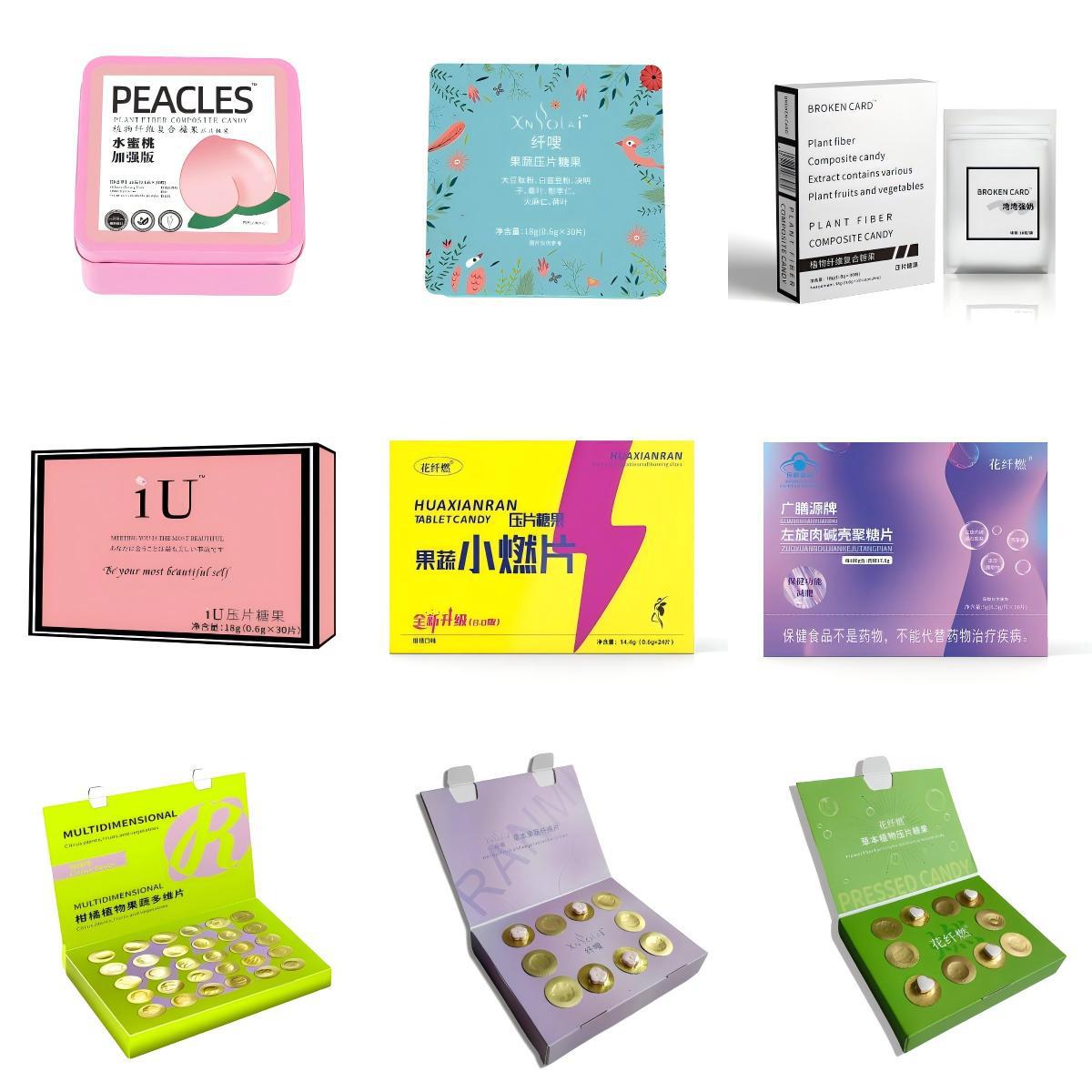 Source Factory's Graceful Charm Pressed Candy Micro-Business Authentic Product 2.0 Upgraded Version Popular Herbal Fruit and Vegetable Dual-Burning Tablets