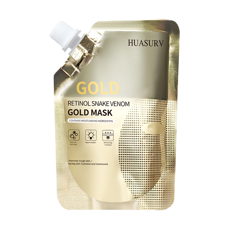 Cross-border Hua Se Retinol Snake Venom Peptide Gold Mask Hydrating Skin Care Moisturizing Cream Tear Mask Soft Mask Wholesale