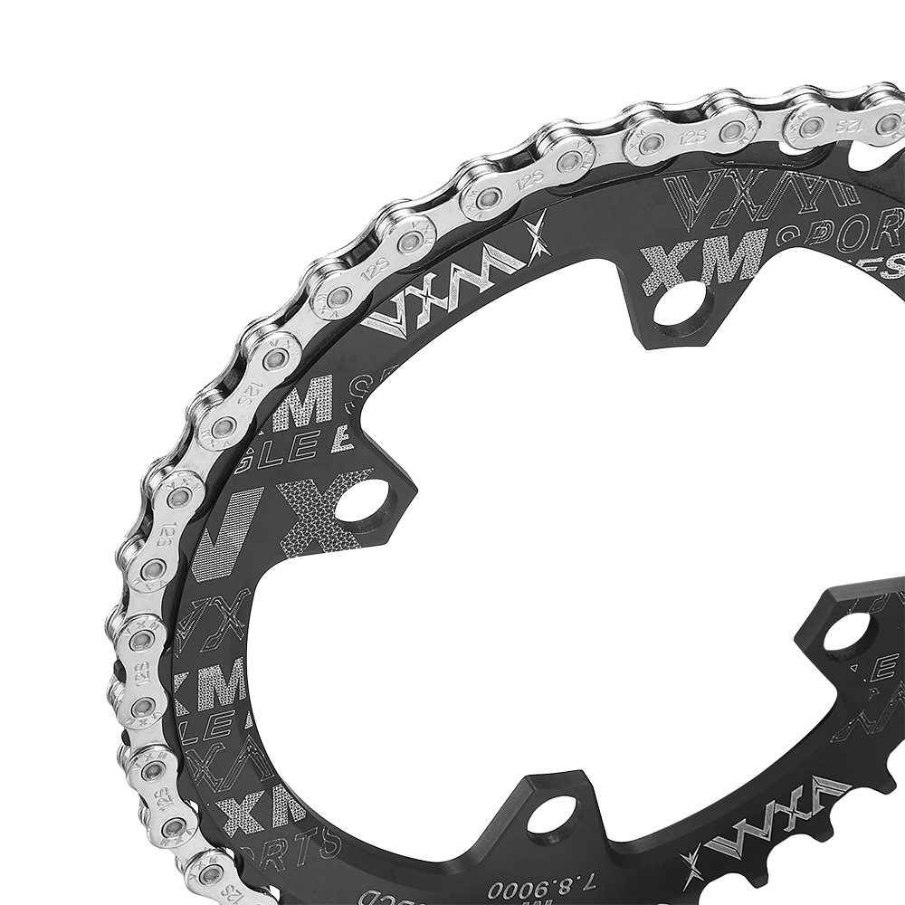 VXM Bicycle Chain 8/9/10/11/12 Speed Single Speed Mountain Road Car Electroplated Silver Variable Speed Car Chain Lightweight