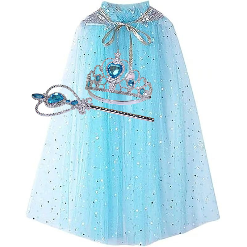 Комплект плаща Эльзы для детей на Хэллоуин и Новый год