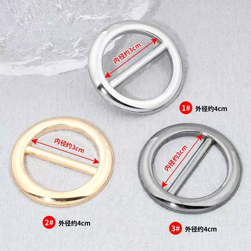 Metal Coat Corner Buckle Knot Buckle Silk Scarf Button Belt Adjusting Three Buckle Shirt T-shirt Hem Fixed Decorative Buckle