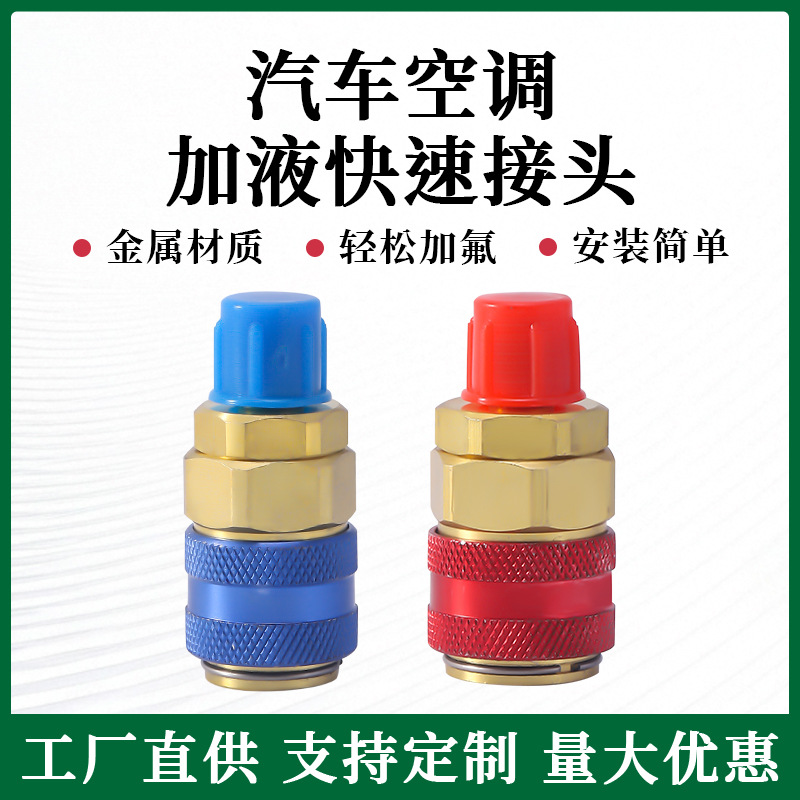 134 Быстрый соединитель Qc-12 Плюс прямой соединитель хладагента для автомобильного кондиционера Плюс фторидный соединитель R134A