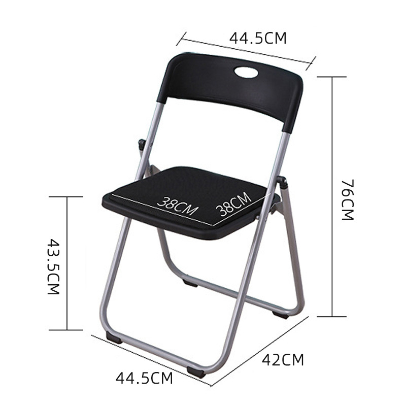 Stall folding chair household plastic dining chair outdoor portable activity meeting training staff backrest computer chair