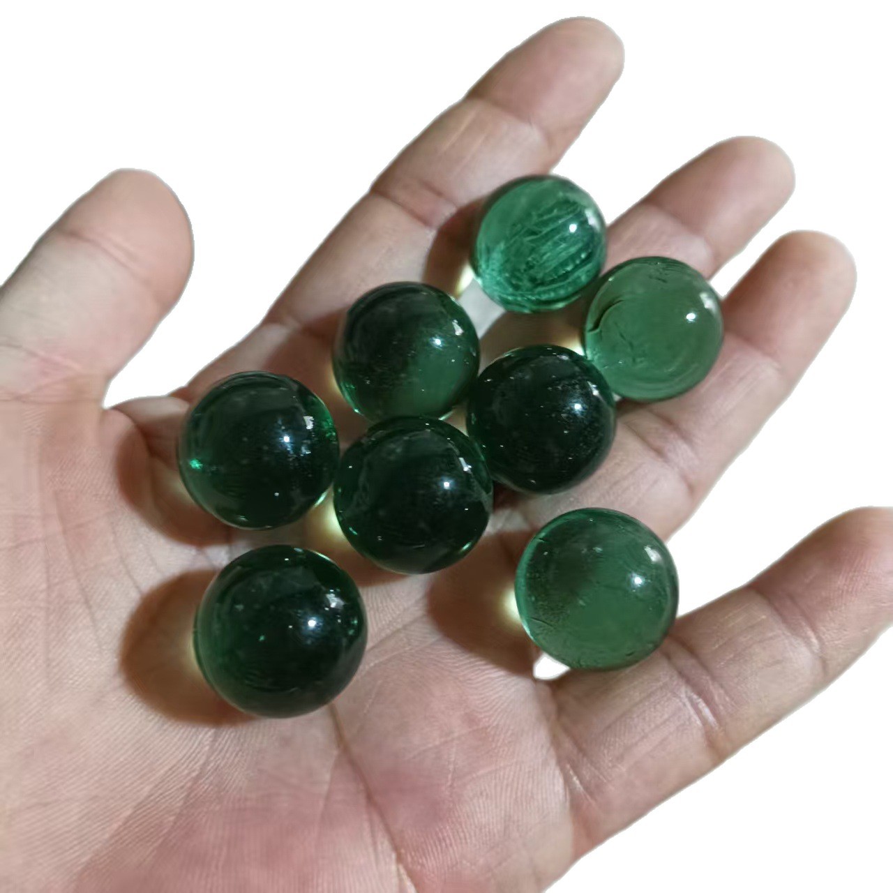 Manufacturer Wholesale Green Glass Marbles Kidsren's Game Console 14mm 16Mm19Mm Game Console Dedicated Bullet