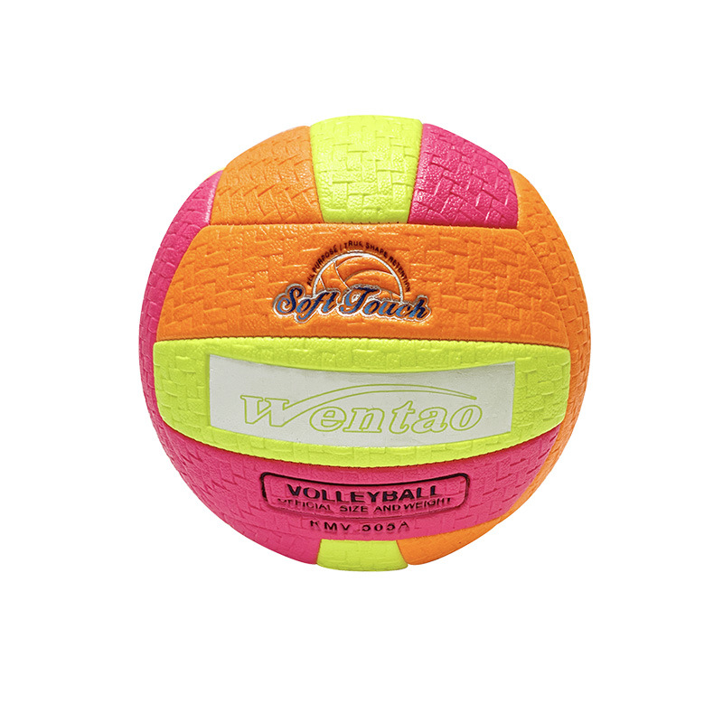 Cross-Border Colorful Woven Pattern Volleyball Student Training Exam Machine-Sewn Air Volleyball No. 5 Niche Beach Ball Wholesale