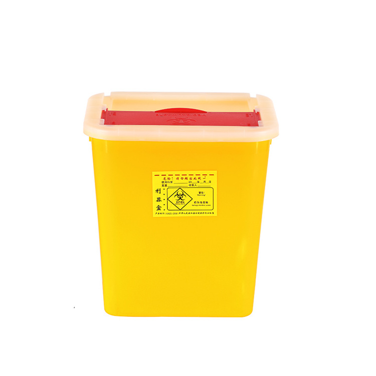 Wholesale Round Sharp Tool Box Overturn Lid Dental Oral Hospital Square Trash Can Syringe Storage Cleaning Sharp Tool Box