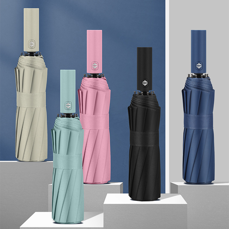 Printed LOGO Advertising Umbrella Automatic Umbrella Men's Large Dual-purpose Sunny Umbrella Female Student Sun Umbrella Manual Umbrella Ins