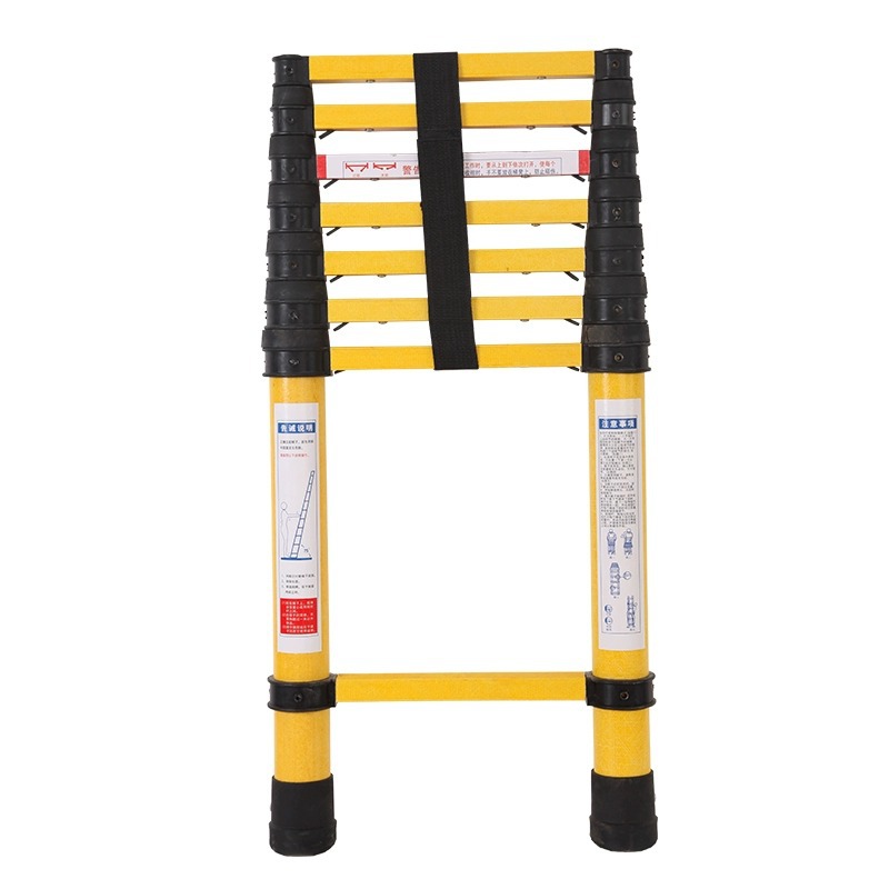 Insulated Telescopic Ladder, Electrician's Insulated Ladder, Power Maintenance Safety Portable Telescopic Fiberglass Fishing Rod Ladder