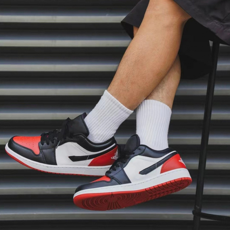 Putian Shoes Pure Original Aj1 Low-Top Smoke Gray Couple Casual Versatile Joe Yi Basketball Men's and Women's Sports Basketball Shoes