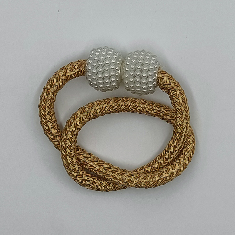 Factory wholesale creative decorative buckle strap punch-free installation-free pearl buckle curtain buckle