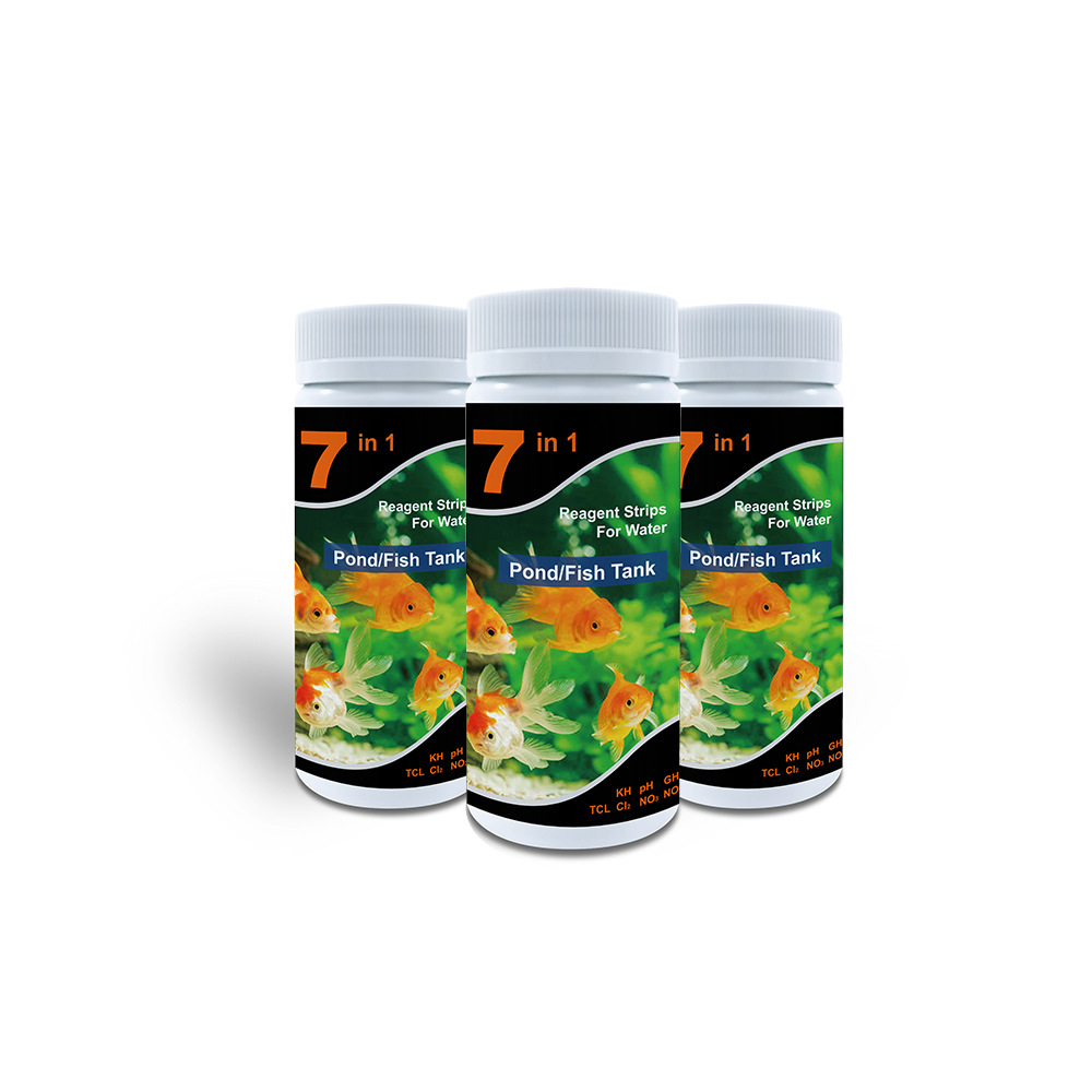 Fish Pond Water 7-in-1 Fish Tank Fish Pond Water Residual Chlorine Hardness Ph Test Paper Strip