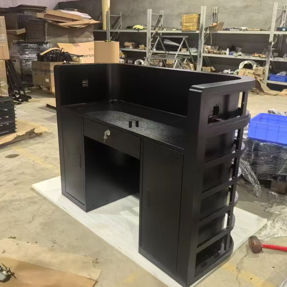 Led Front Desk Screen Creative Hotel Bar Exhibition Display Company Counter Reception Led Table Screen Digital Screen