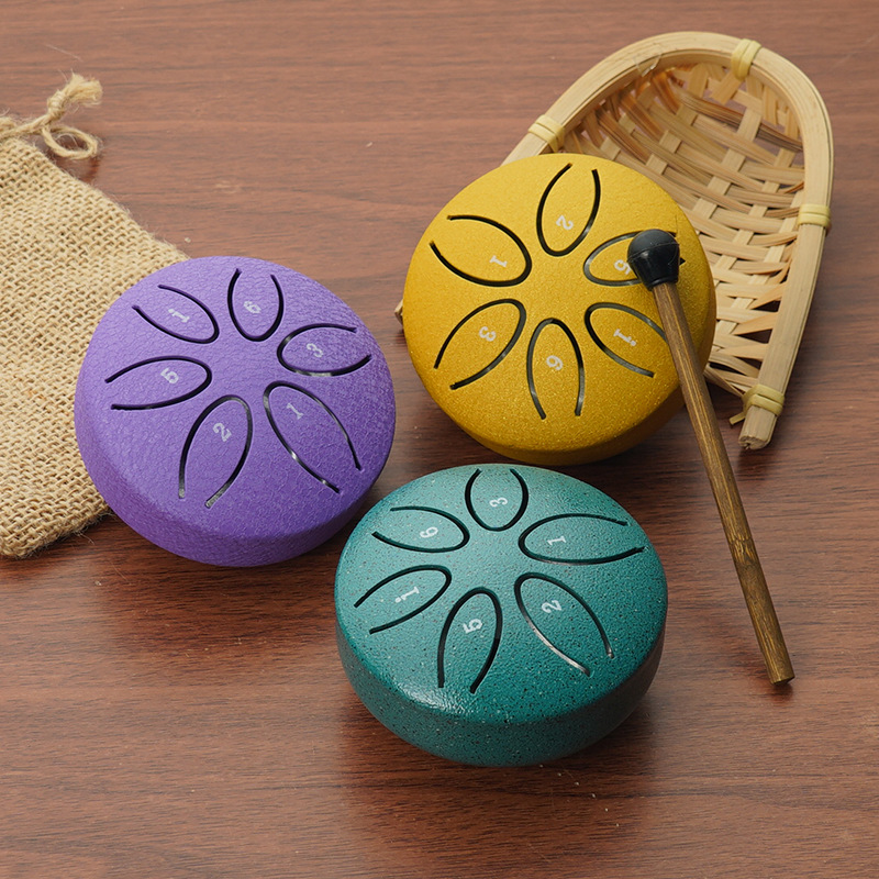 Ethereal Drum Mini 3 Inch 6 Tone Ethereal Drum Pocket Small Drum Steel Tongue Drum Percussion