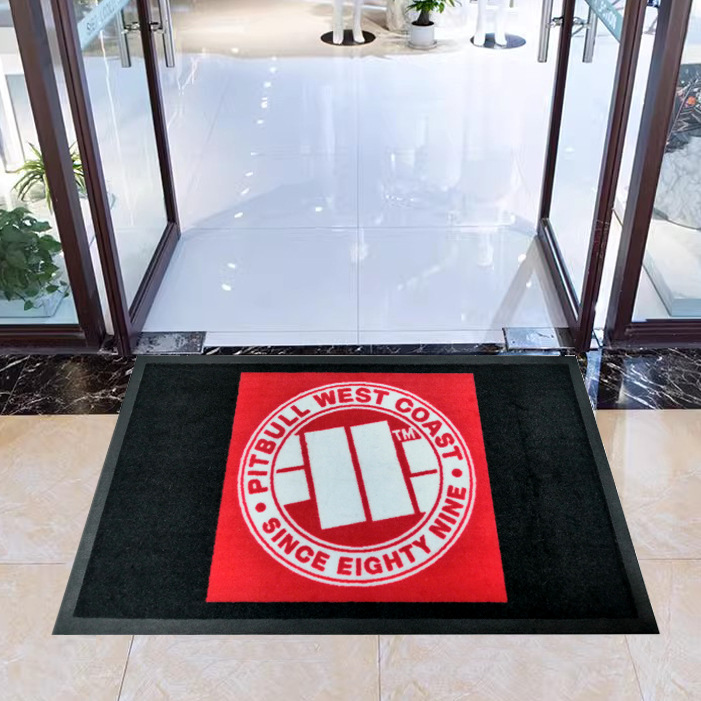 Jiecheng Printed Nylon Carpet Commercial Carpet Custom Logo Hotel Welcome Advertising Floor Mat Custom Machine Washable