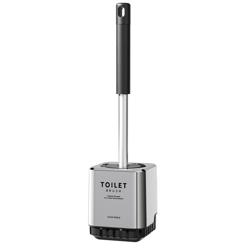 Toilet Brush Storage Rack No Dead Angle Household Toilet Wall-mounted suit Toilet Brush Cleaning Silicone Toilet Brush