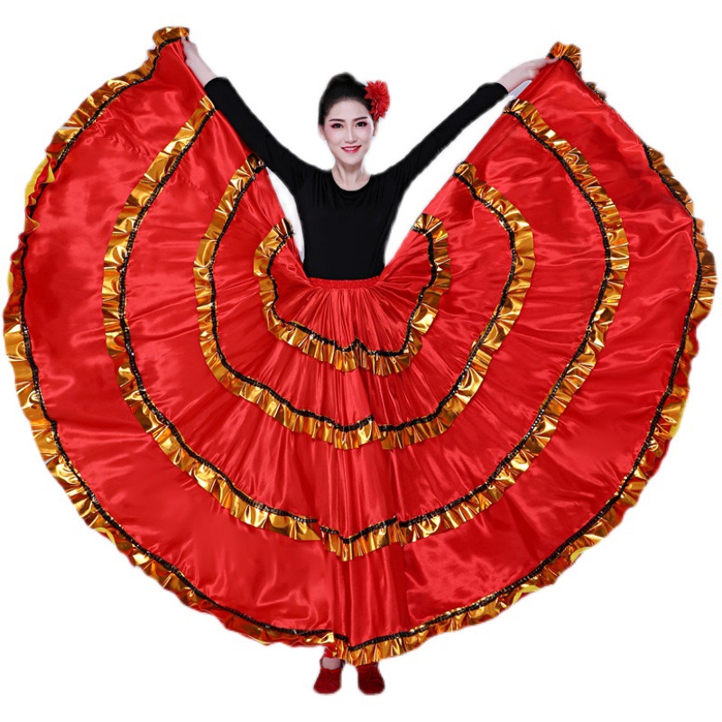 New In-Stock Spanish Opening Dance Large Swing Skirt Bullfighting Dance Skirt Modern Dance Performance Stage Dance Costume