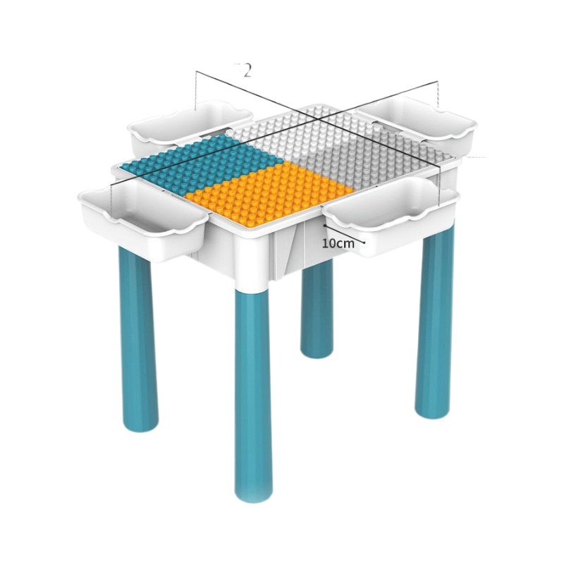 Compatible with Lego Building Block Table Large Assembled Large Particle Educational Children's Toys Baby Multi-Functional Learning Game Table