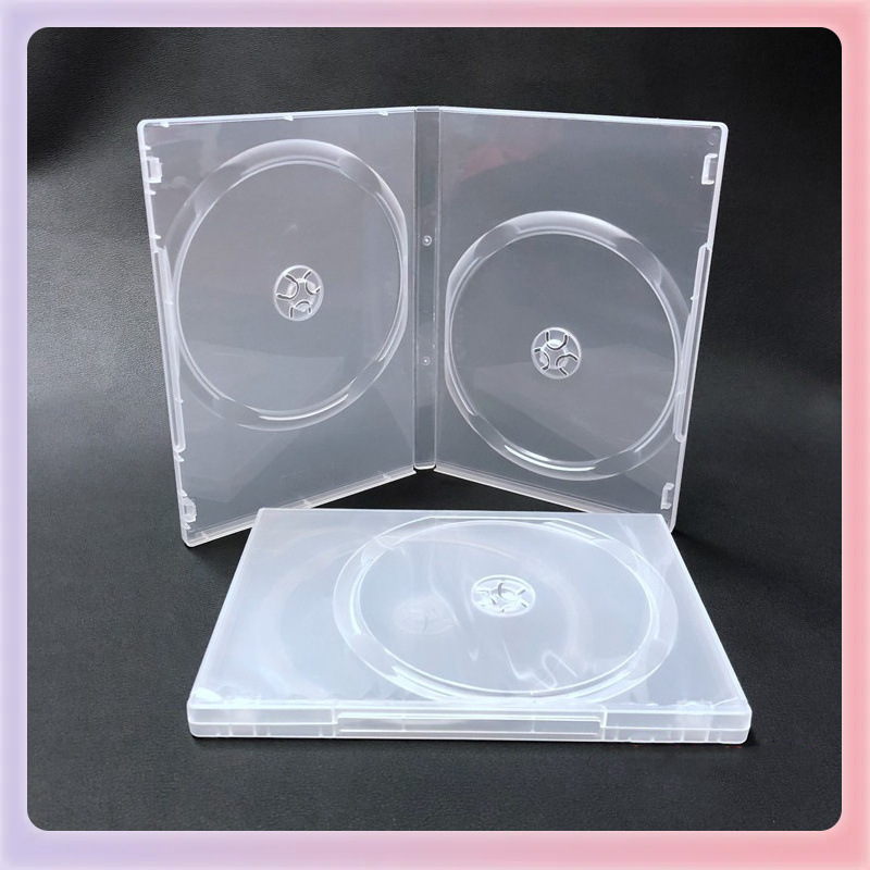 ✅ Cd Box Single Piece Blue Light Cd Box Dvd Box Plastic Box Cd Box Double Piece Transparent Cd
