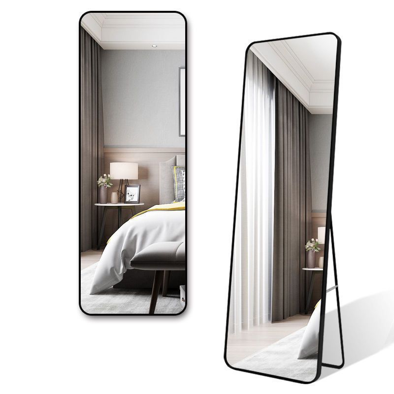 Full-Length Mirror Dressing Floor Mirror Household Simple Wall-Mounted Wall-Mounted Internet Celebrity Girl's Bedroom Makeup Wall-Mounted Fitting Mirror