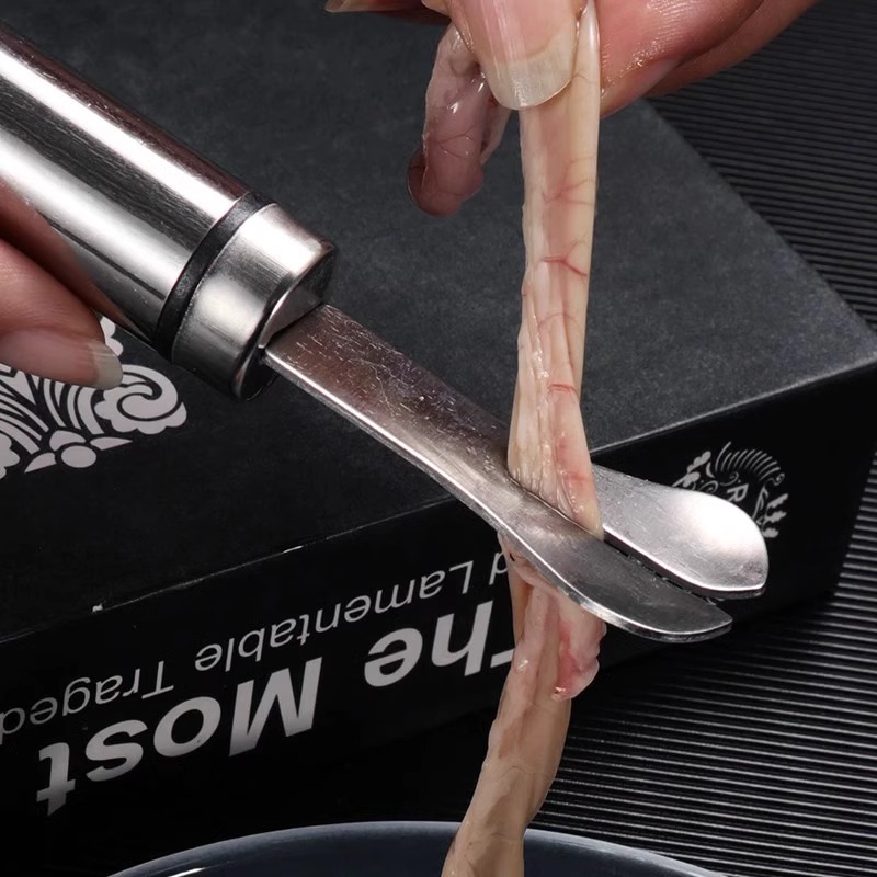 Stainless Steel Intestinal Knife Poultry Intestinal Breaking Knife Chicken Duck Goose Pig Intestinal Knife Intestinal Opening Artifact Fish Killing Knife Kitchen Tools