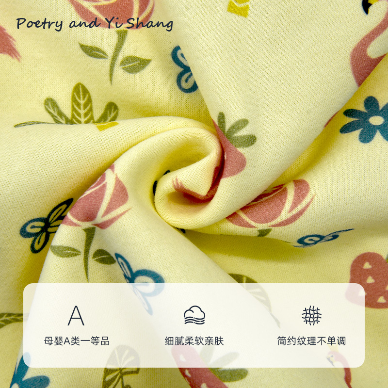 Autumn and Winter New European and American Children's Jackets, Warm Tops, Thickened Children's Jackets, Cute Printed Hooded Zipper Sweatshirts