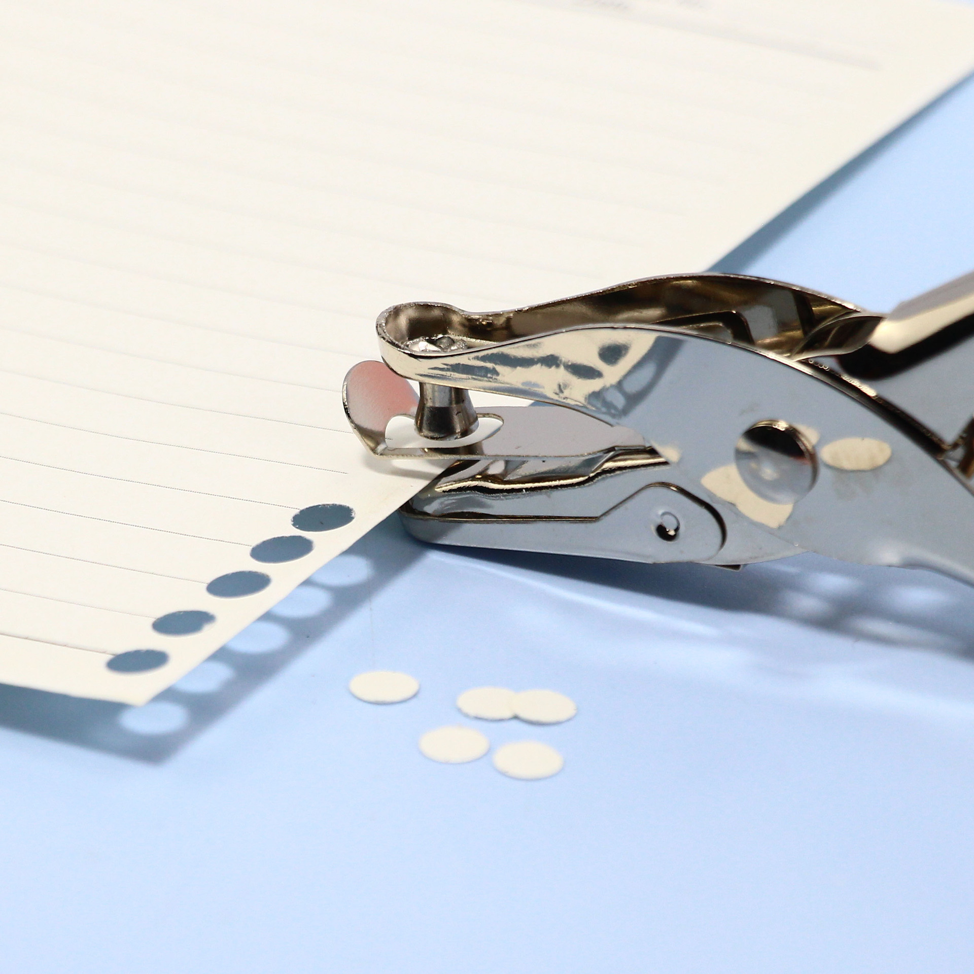 All metal hand-held punching machine round hole diameter 3/6mm hole punching machine single hole punching machine stationery paper card punching pliers