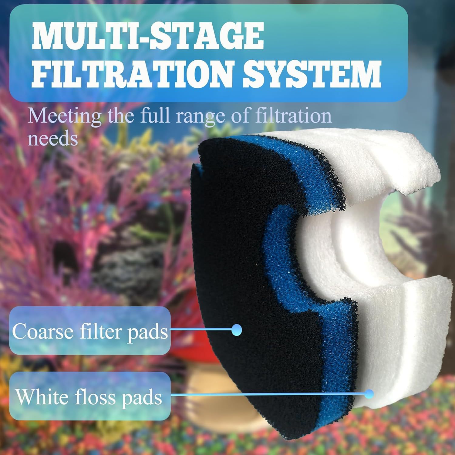 Cross-Border Spot Amosijoy Aquarium Tank Filter Coospider-Repta Three-In-One Coarse Filter Element