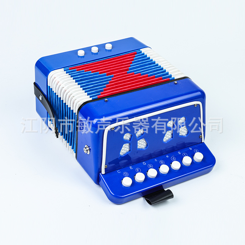 Children's 7-key 2-bass Accordion Primary School Teaching Beginner Musical Instrument Boys and Girls Portable Piano