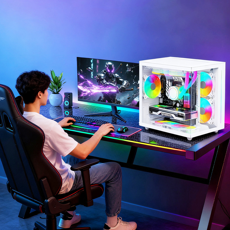 Side-View Sea View Room I5I7 Independent Graphics Live E-Commerce 3D Rendering Professional Design High-End Gaming Desktop Computer Host