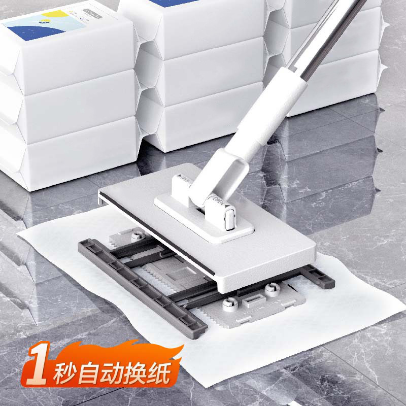 Моп для лица, швабра без рук, двойного назначения для сухой и влажной уборки, большая хозяйственная швабра с зажимом для ткани, электростатическая уборка