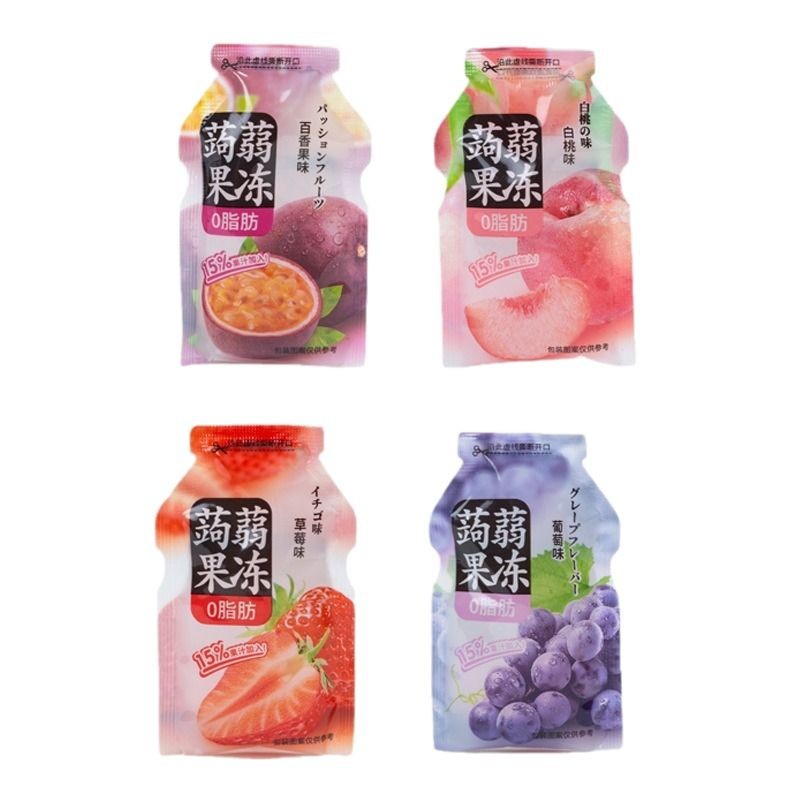 Haoraiwu jelly net red snack konjac jelly children's suction jelly net red strawberry jelly factory wholesale