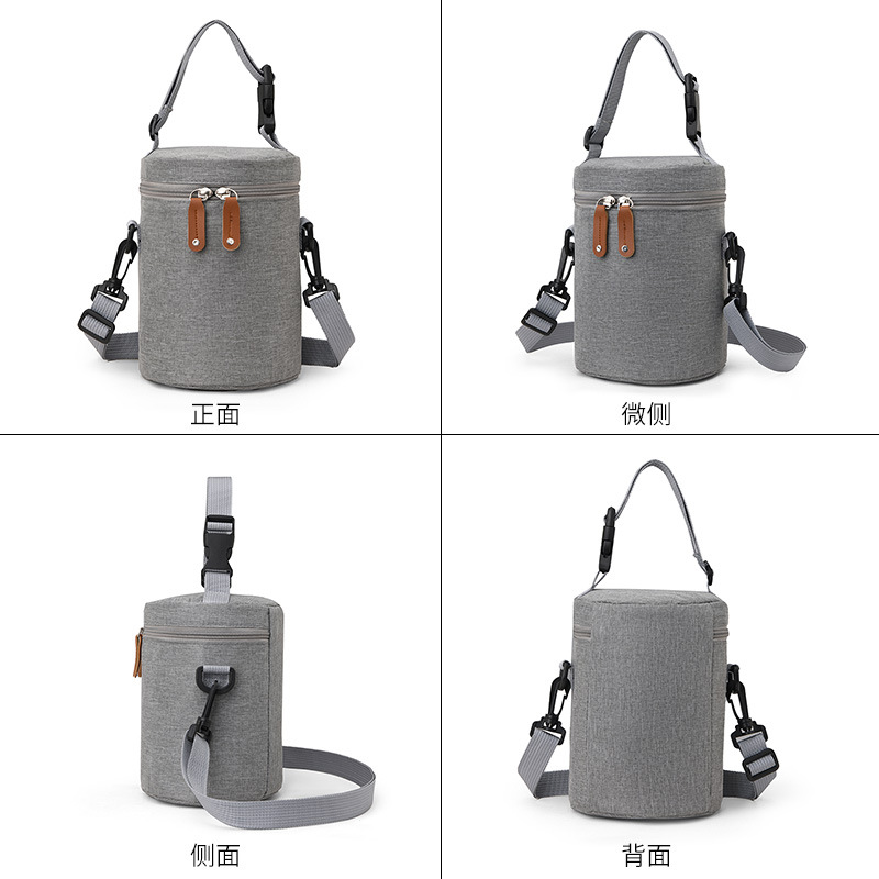 Portable Baby Hanging Bag Thermos Bag Fashionable Bucket Bag Aluminum Foil Thickened Bottle Thermos Bag Water-repellent Mother Bag