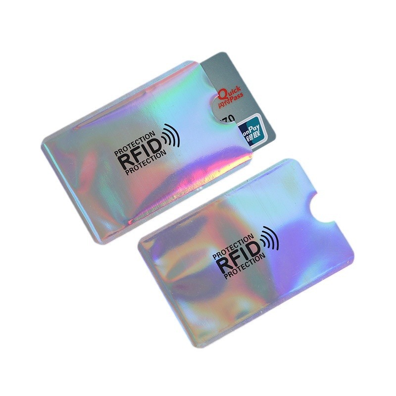 Rfid Colorful Aluminum Foil Laser Anti-Degaussing Anti-Theft Bank Card Id Card Protective Cover Nfc Shielding Card Holder