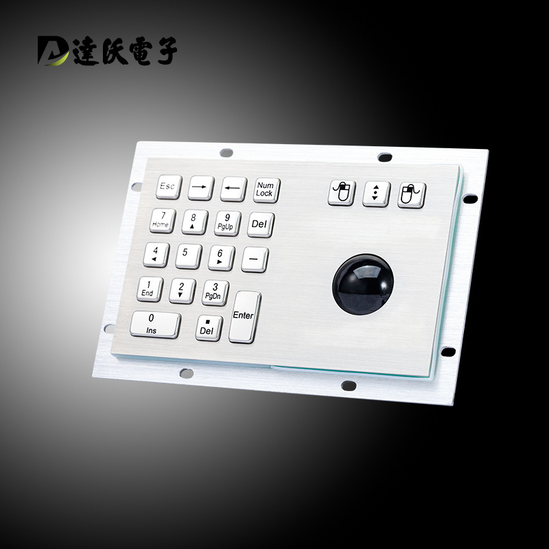 Взрывозащищенная цифровая клавиатура Dawo D-8305 с трекболом, кнопки из нержавеющей стали, пылезащитное, водонепроницаемое и вандалозащитное оборудование