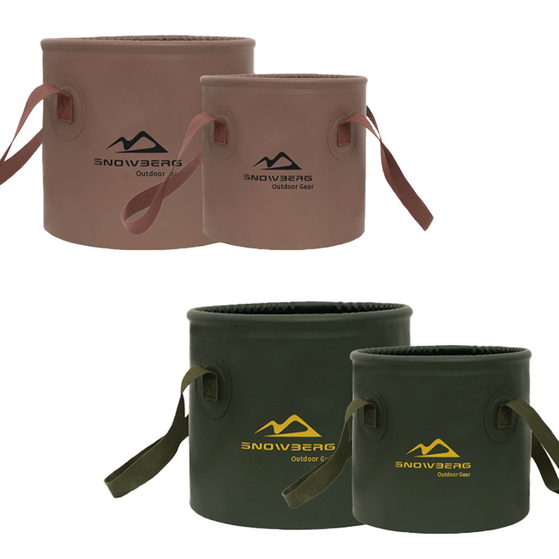 Cross-Border Outdoor Multi-Functional Folding Bucket Portable Fishing Bucket Camping Waterproof Bucket Bag Car Wash Water Storage Bucket