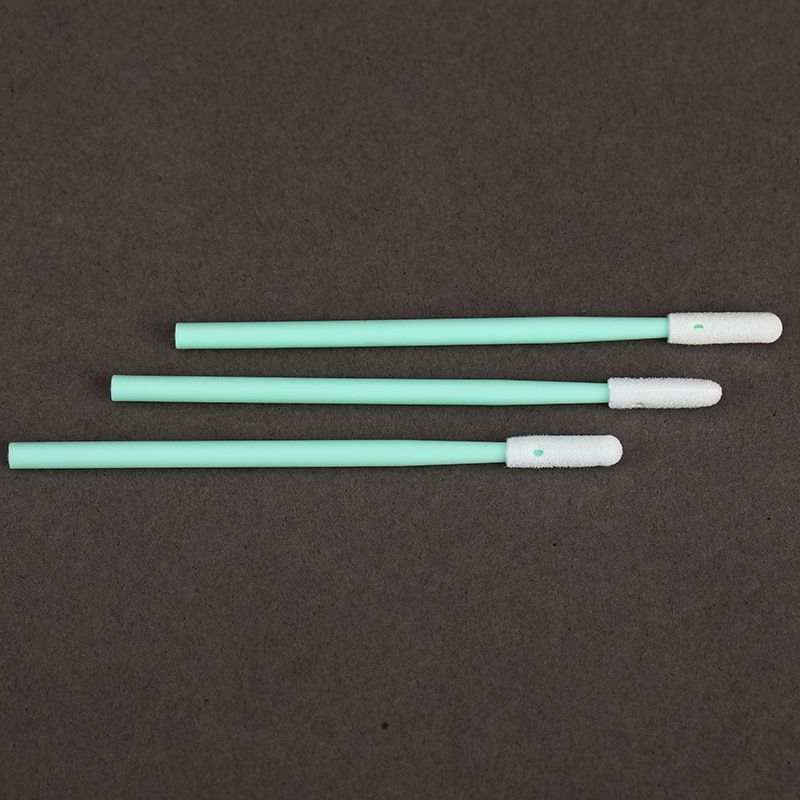 Manufacturer Wholesale 836D Dust-Free Purification Cotton Swab Sponge Dust-Free Sponge Cotton Swab Green Pp Handle Wiping Stick