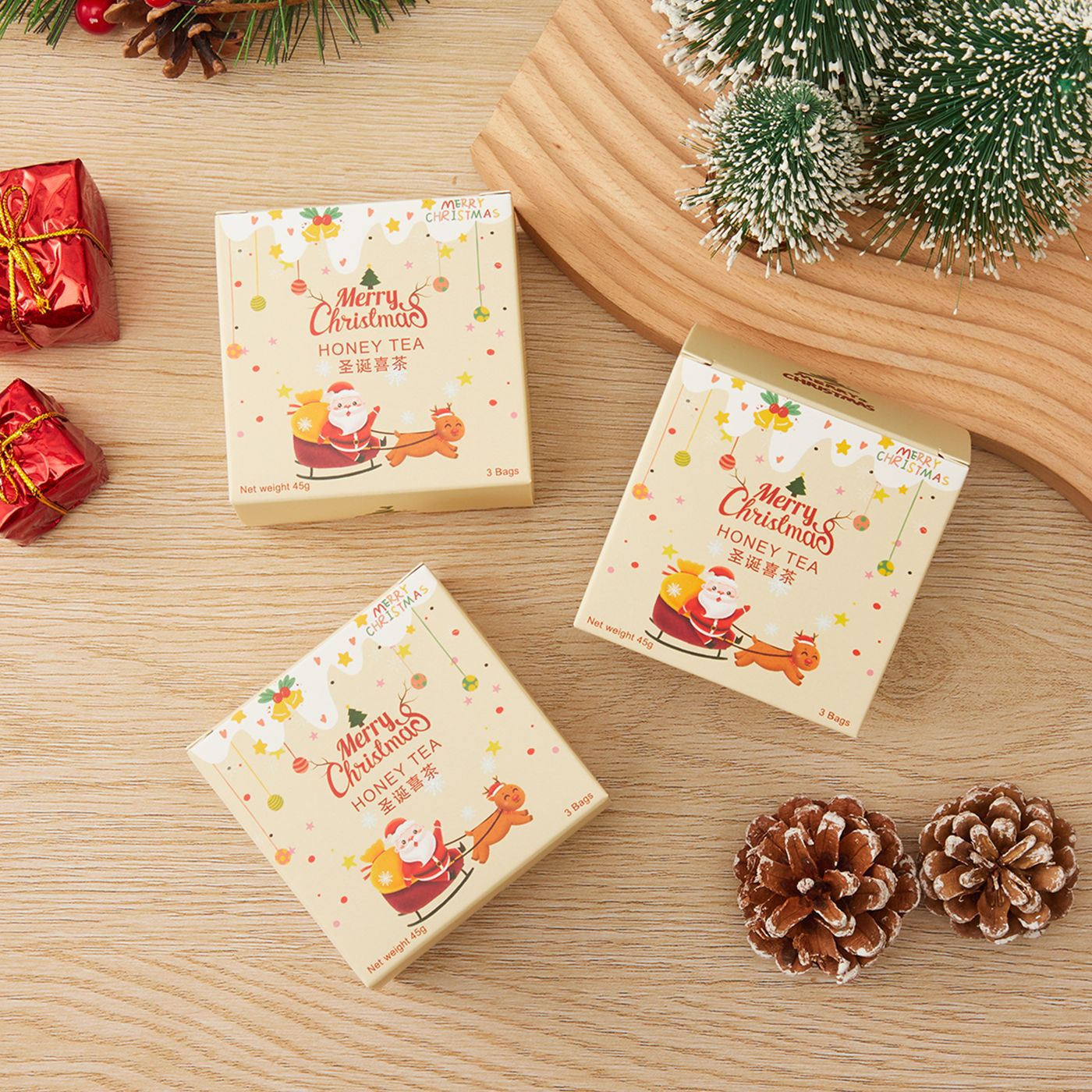 Wedding Souvenir Tea Honey Tea Tea Bridesmaid Gift Teacher's Day Mid-Autumn Festival Gift Wedding Return Gift Box Scented Tea