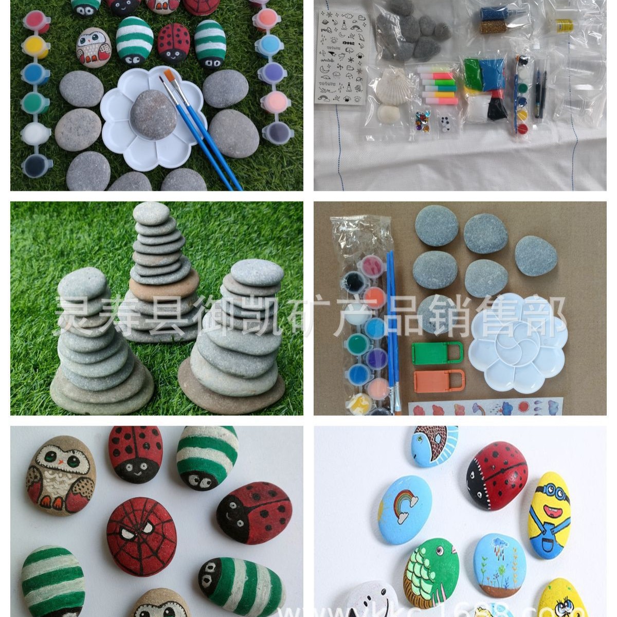 DIY painting stone hand-selected hand-painted painted stone art cartoon creative painting stone flat pebbles